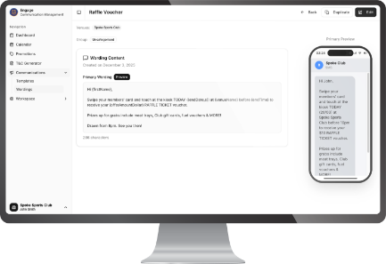 Hospitality marketing automation platform connecting gaming POS and membership data